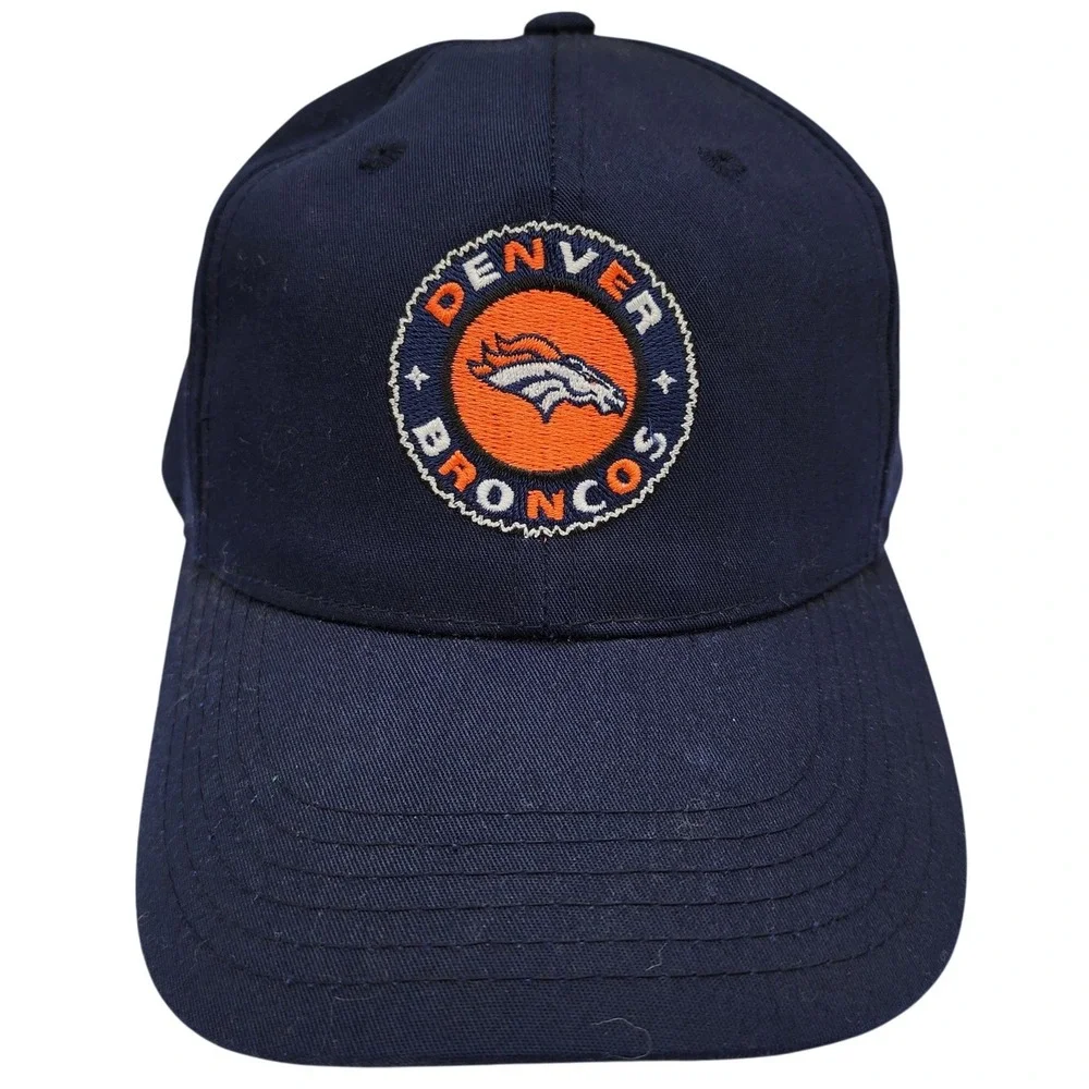 Annco Denver Broncos Youth Snapback Hat Navy Blue NFL Football Green Underbrim